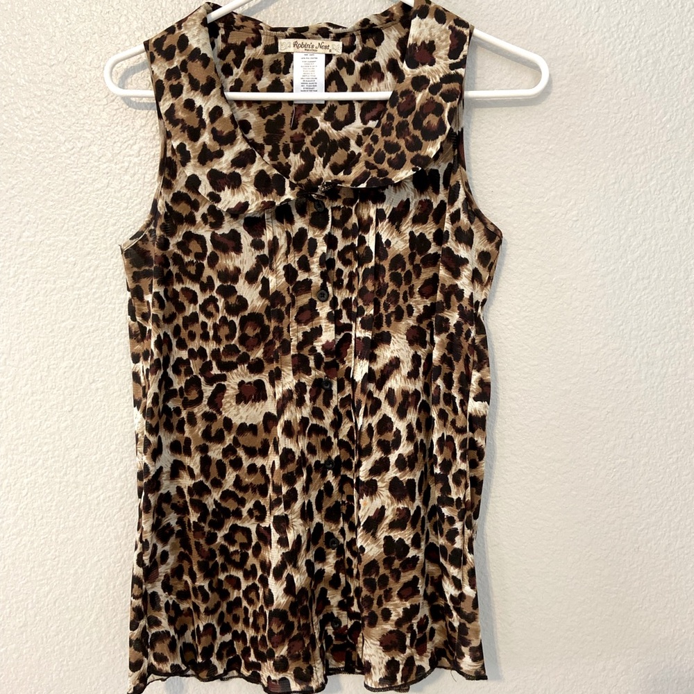 Animal print maternity blouse